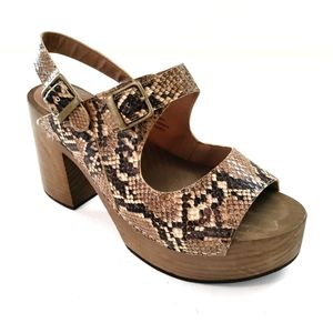 Free People Belem Clogs Tan Snake